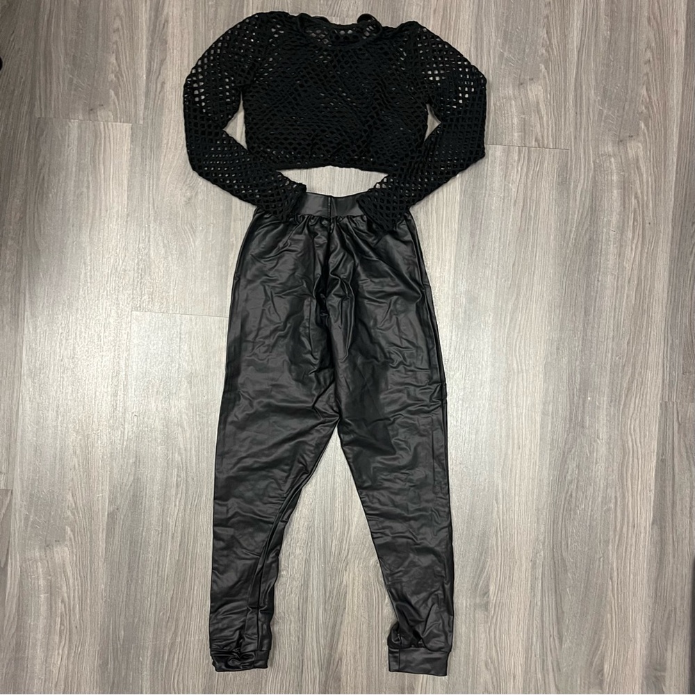 Weissman Faux Leather Hip Hop Dance Costume